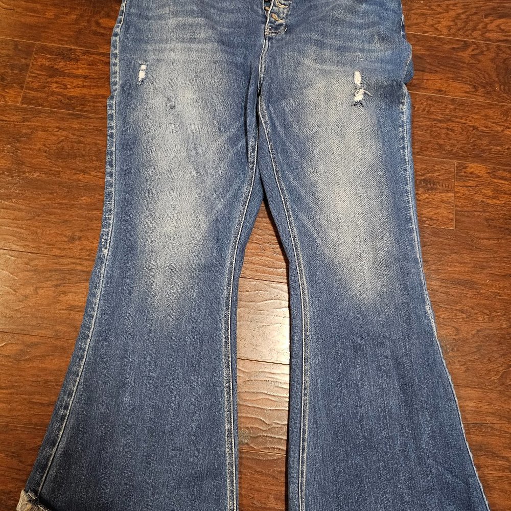 Kancan Button Fly Bootcut Jeans